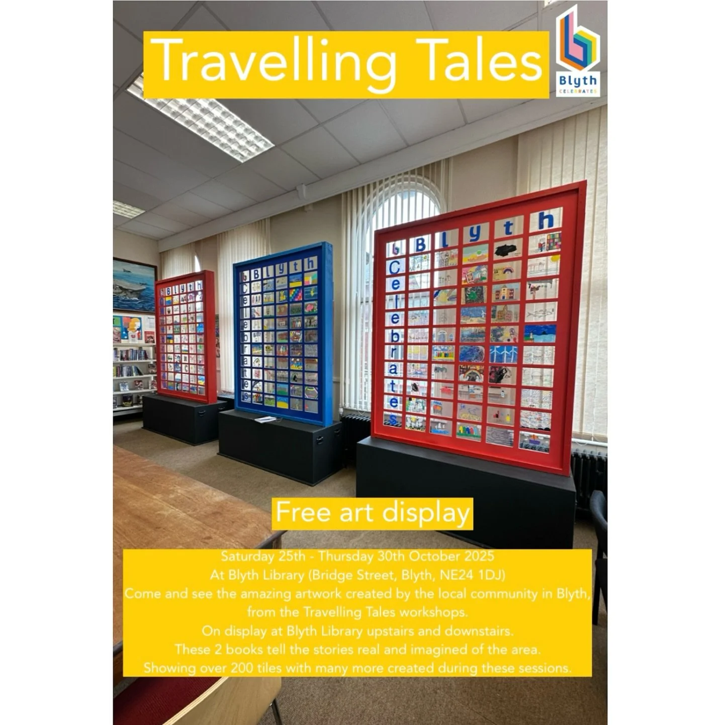 Free Art Display , come and see the amazing artwork created by the local community within Blyth from the Travelling Tales workshops. On display upstairs and downstairs in Blyth Library from October 25th - 30th 2025. These 2 books tell the real and im