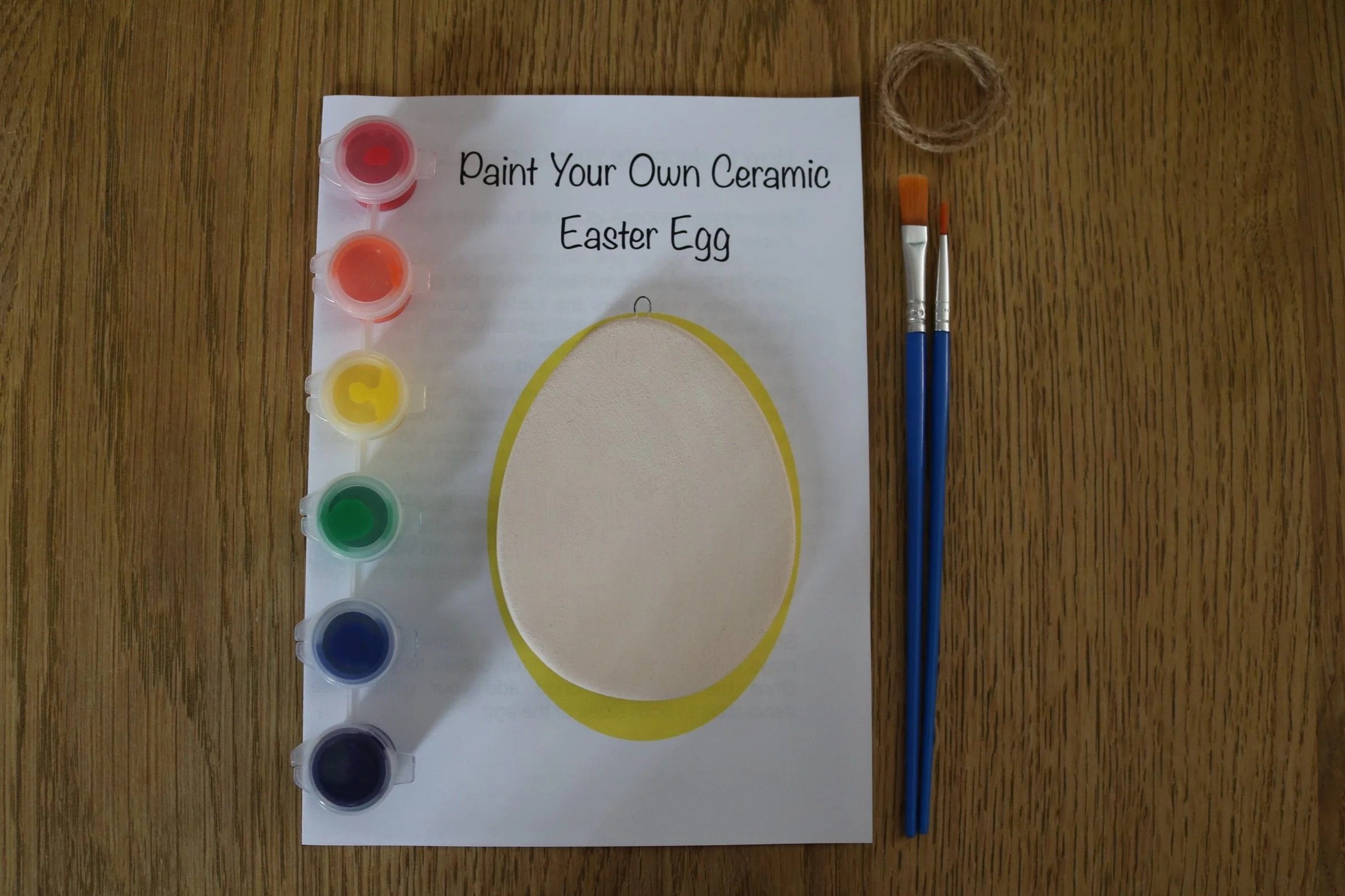 Handmade paint your own Easter egg kit