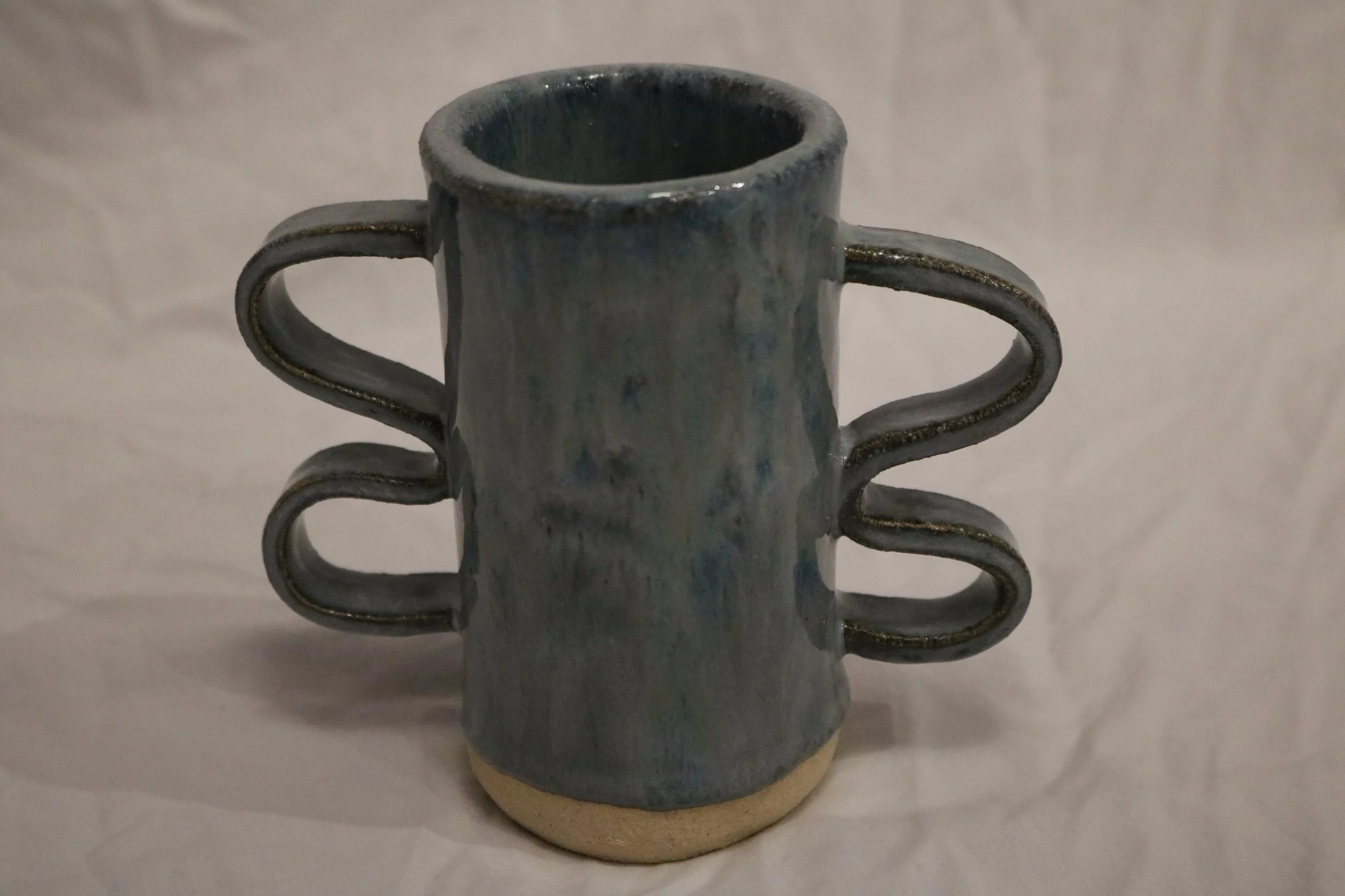 Blue Wiggle Vase