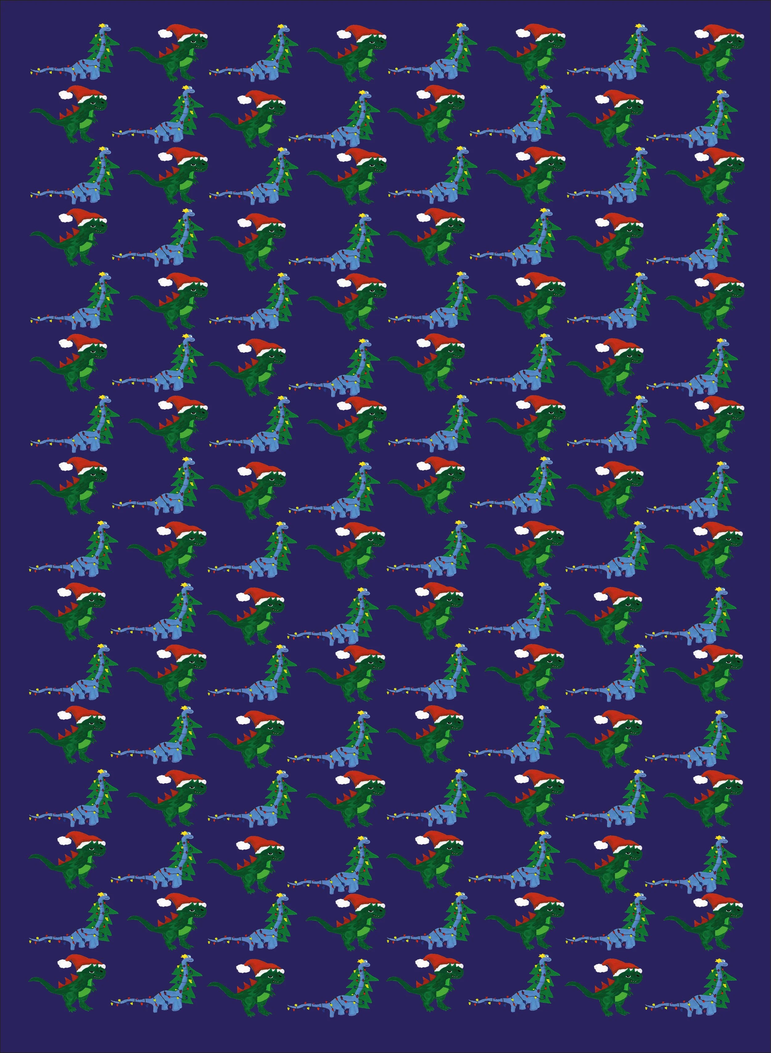 Santasaurus  - Hannah Kelly Wrapping Paper.jpg