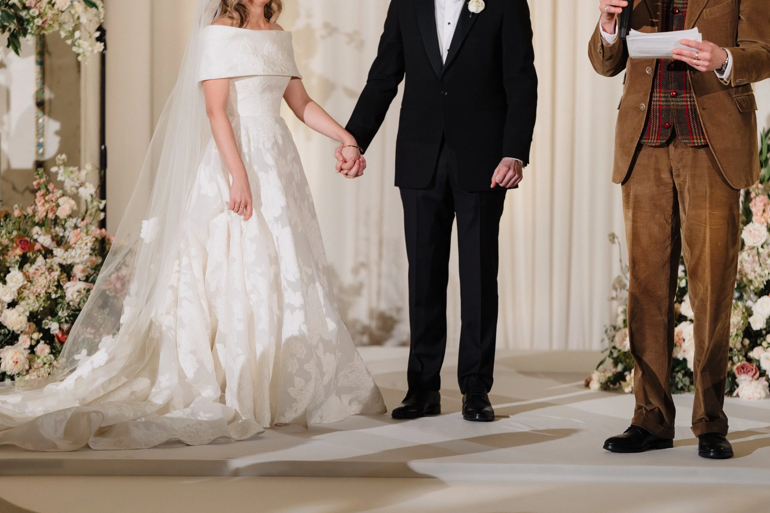Chicago Cultural Center wedding ceremony in the winter