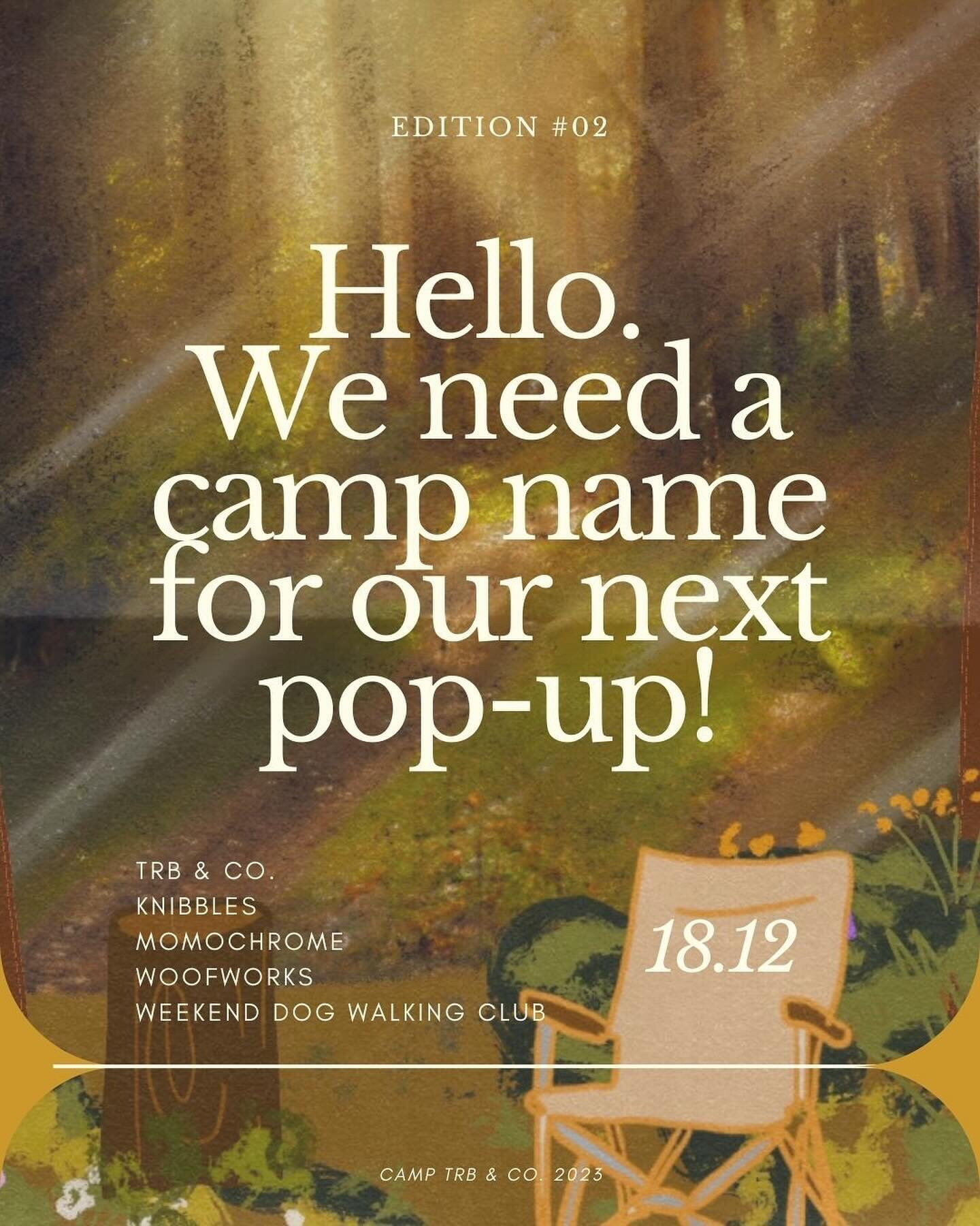 🎄X&rsquo;MAS POP-UP NAMING COMPETITION INCOMING🎄&hellip; HELLO FRENDOS! We need a little help here, what shall we name our upcoming Camping-themed 🏕️ pop-up photobooth?! 

This X&rsquo;mas, our set is styled for you to sit against the backdrops of