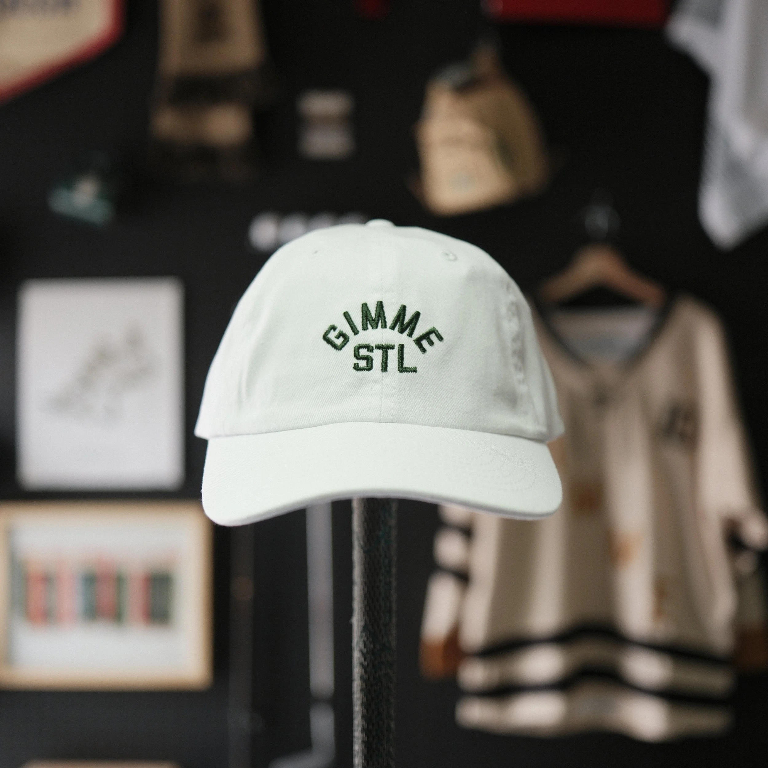 White Gimme STL Dad hat
