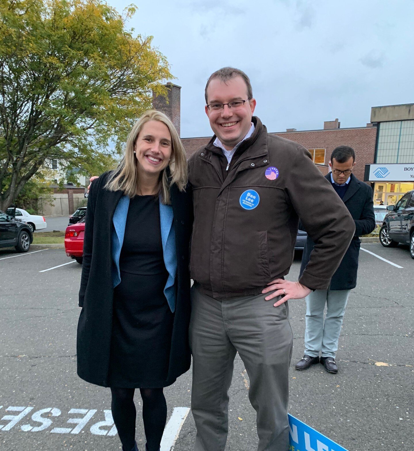 Great running into @carolineforct! Caroline has been a great champion for our schools and is the candididate who will secure the state and federal funding our schools deserve.