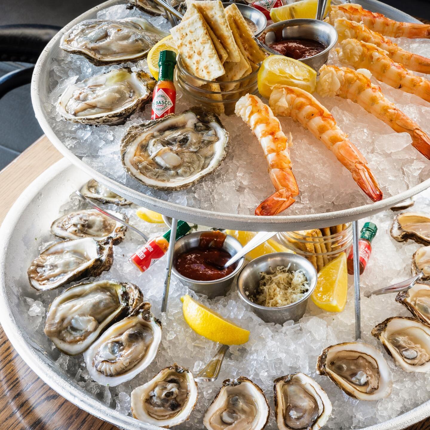 Rollin&rsquo; into the weekend - come treat yourself at Relish. 
.
.
.
.
.
#relishrestaurantandbar #oysters #seafoodtower #treatyourself