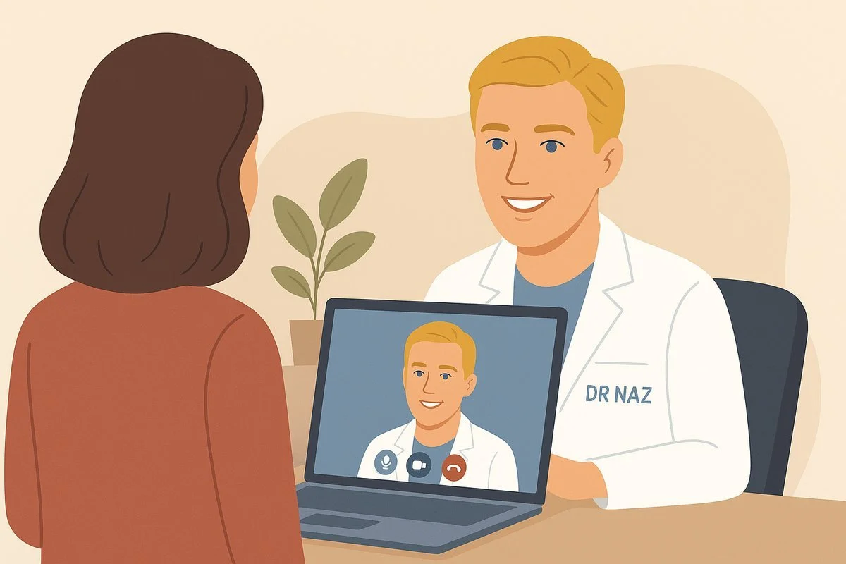 Out-of-Town Patients & Online Consultations with Dr Naz: Your Complete Guide