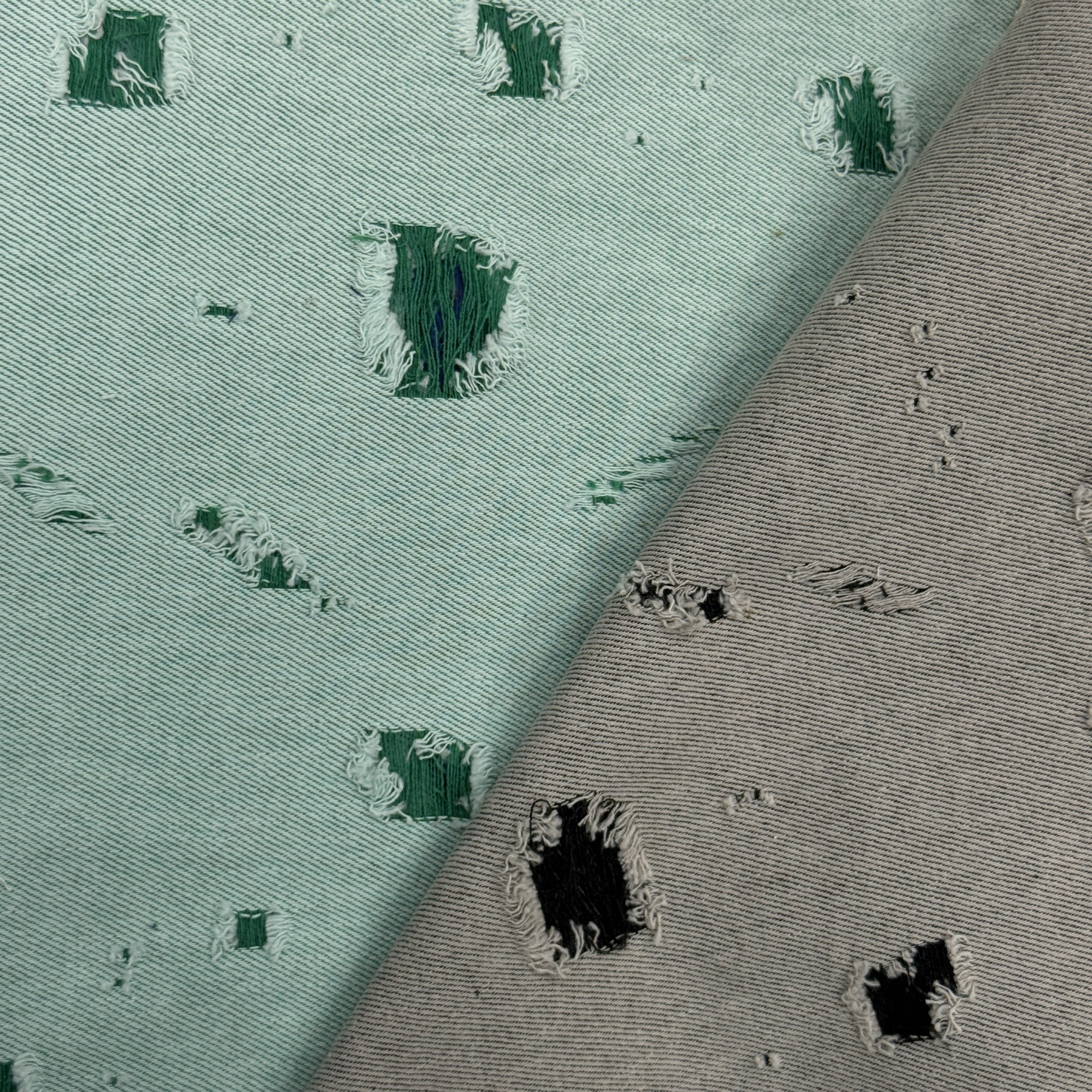 Burnout Jacquard Denim - #Color# - Wimko International Ltd