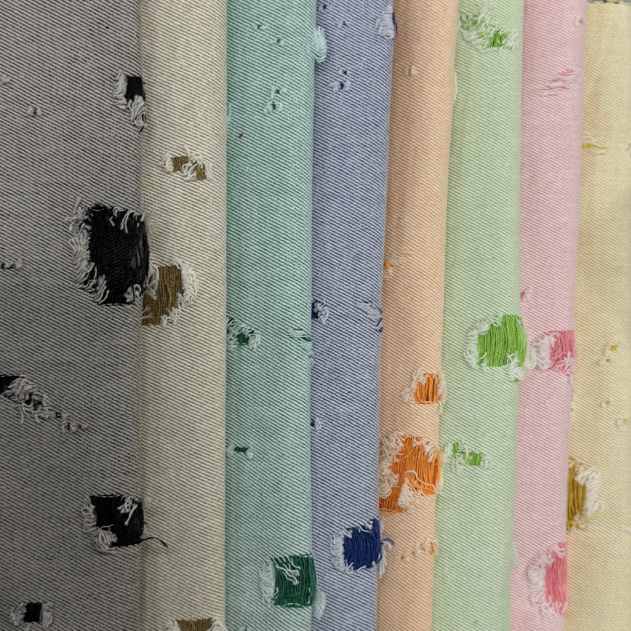 Burnout Jacquard Denim - #Color# - Wimko International Ltd