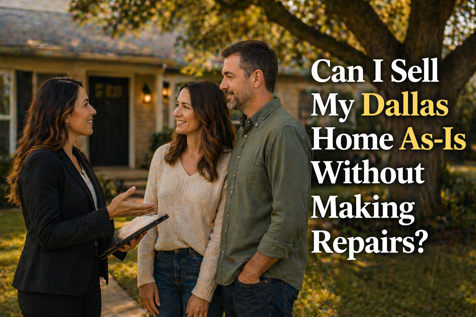 Can I Sell My Dallas Home As Is Without Making Repairs?