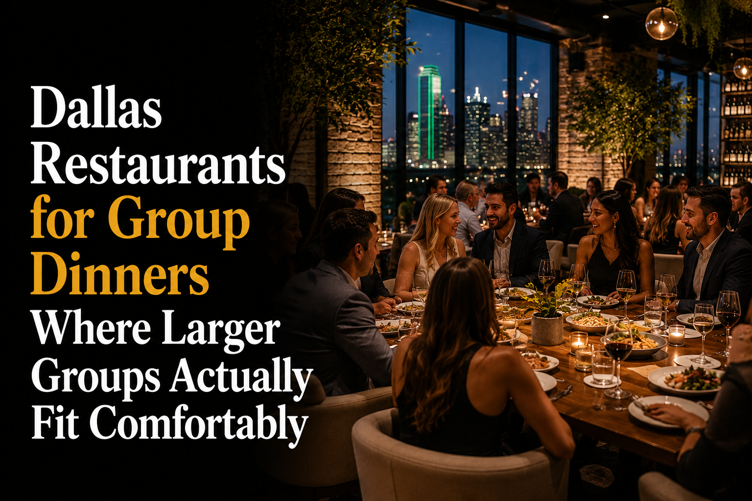 Dallas Restaurants for Group Dinners (Where Larger Groups Actually Fit Comfortably)
