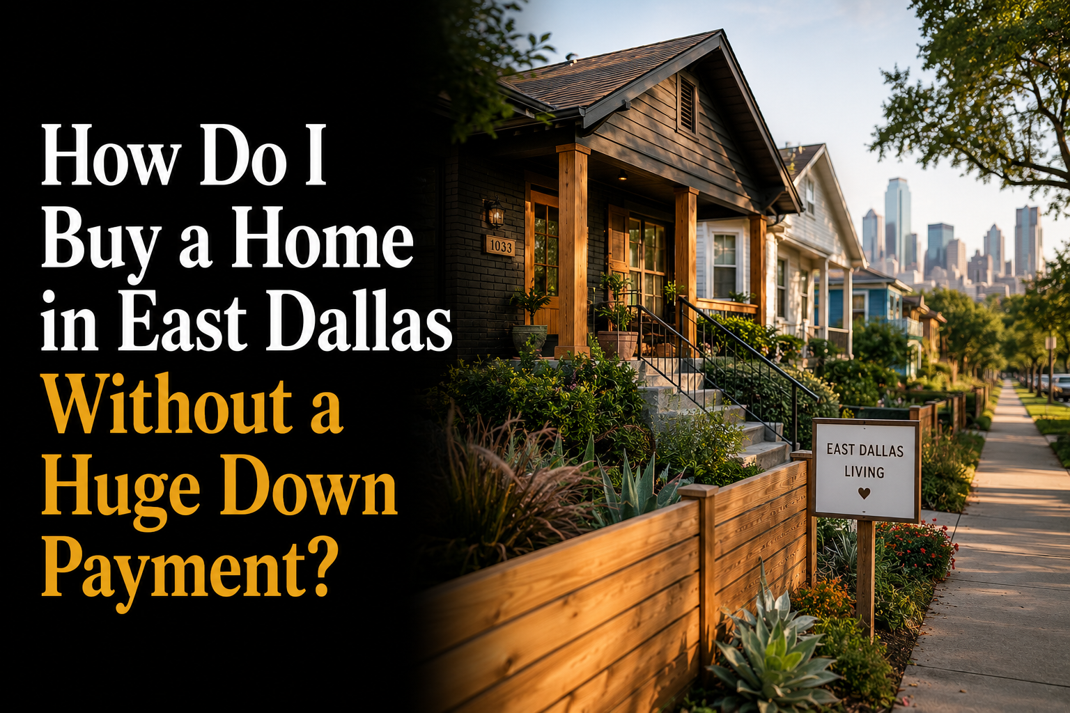 How Do I Buy a Home in East Dallas Without a Huge Down Payment?