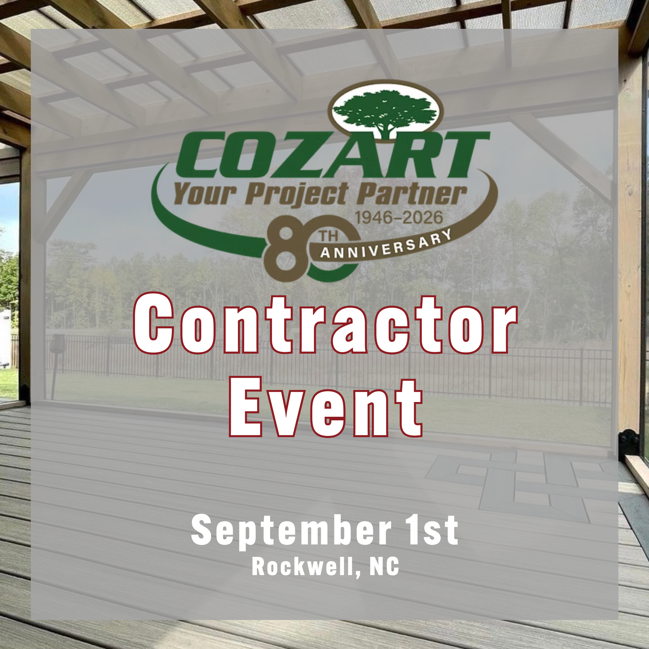 Cozart 80th celebration Contractor event