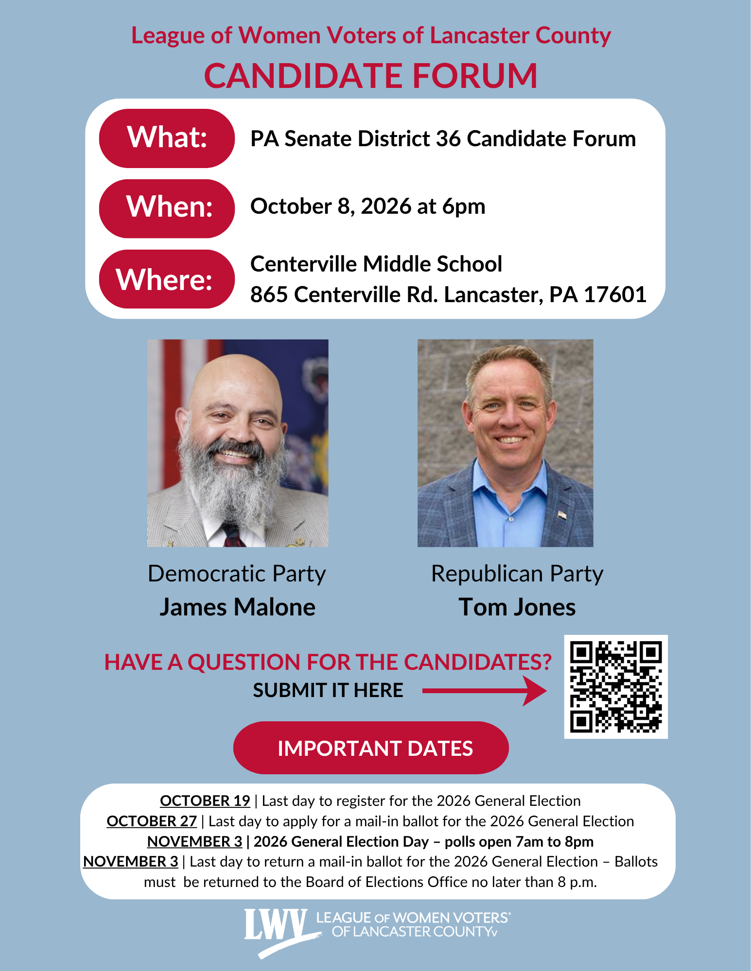 36th Senate District Candidate Forum