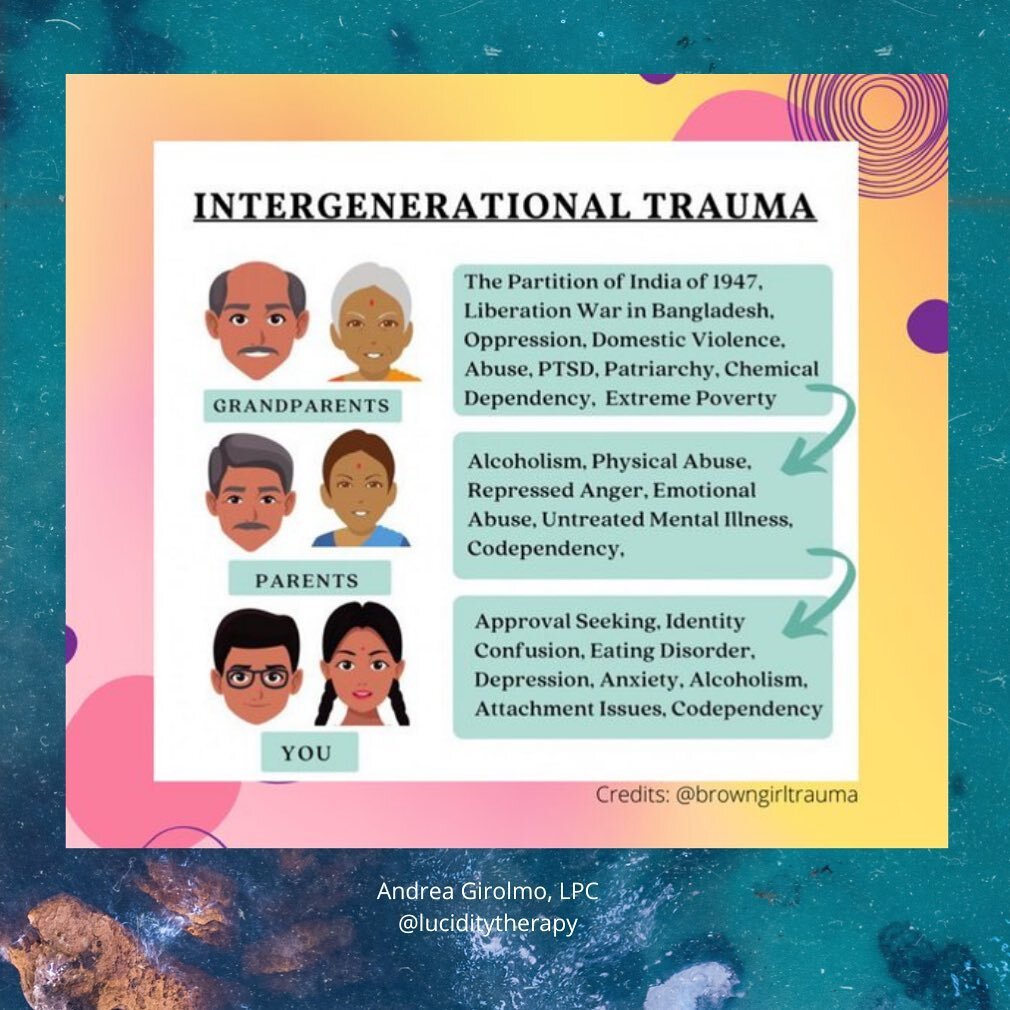 This is a great example by @browngirltrauma on intergenerational trauma.