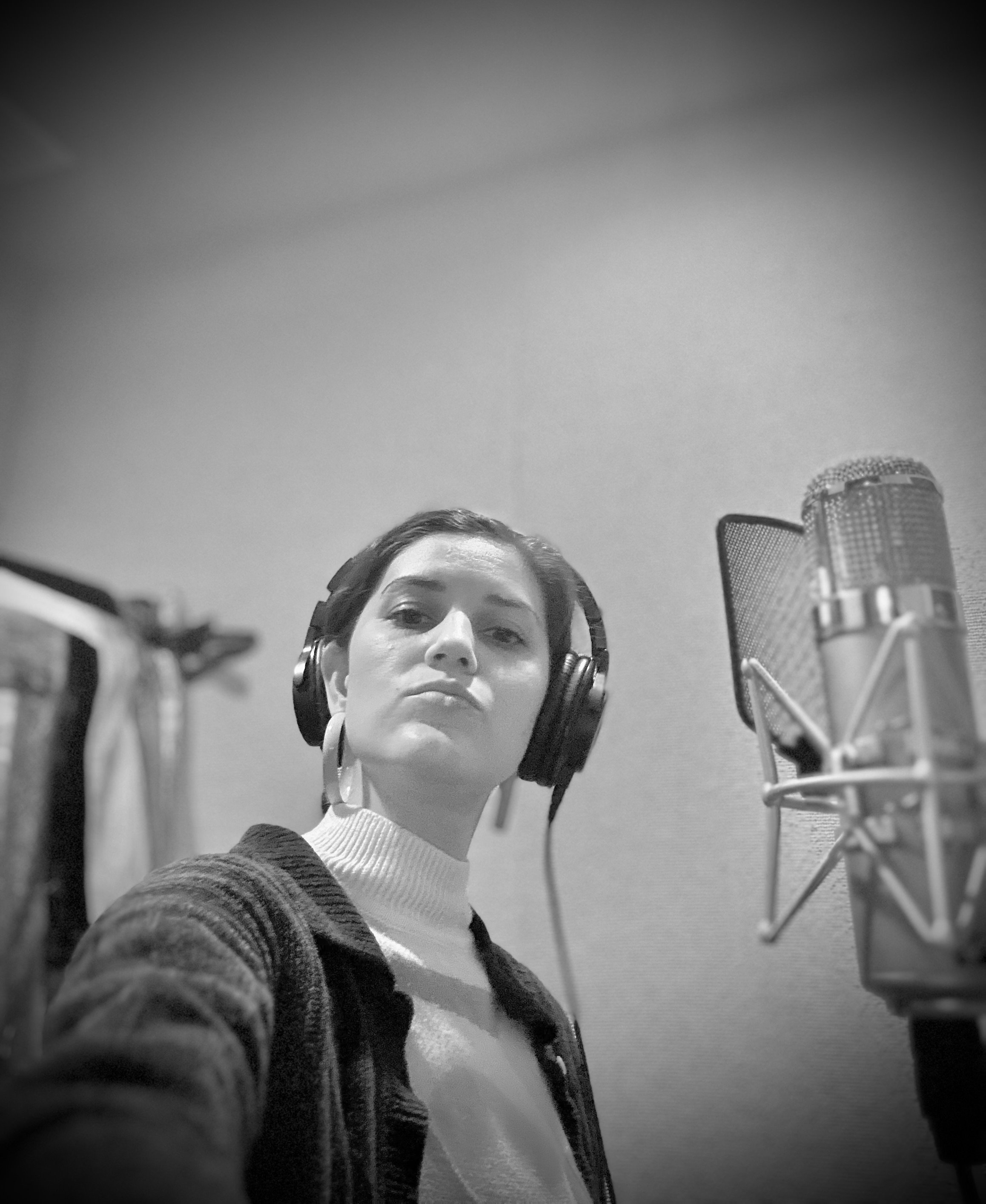 Kalen recording original material.