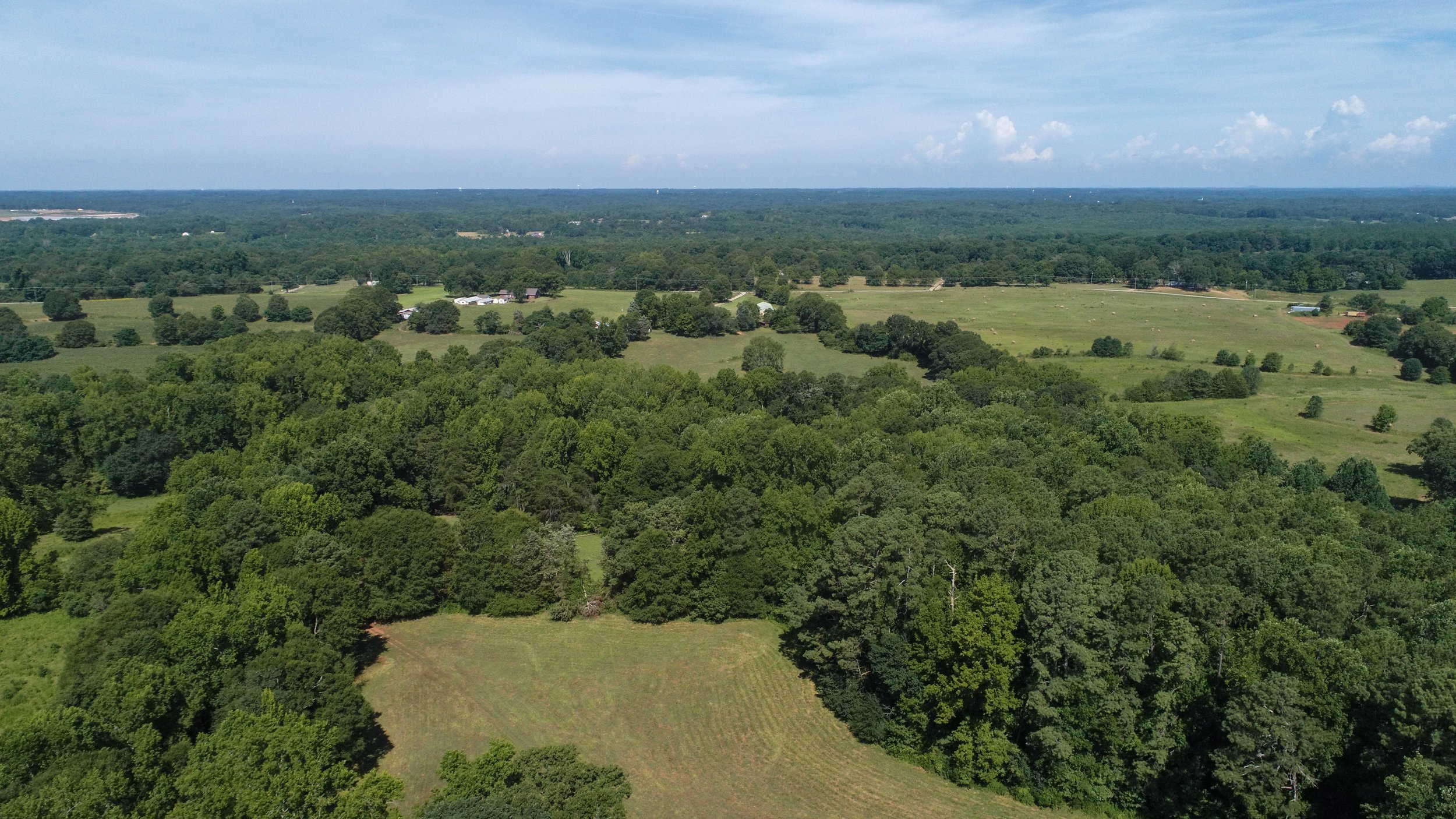 An aerial view of Hereford Hill Farm in southern Greenville County