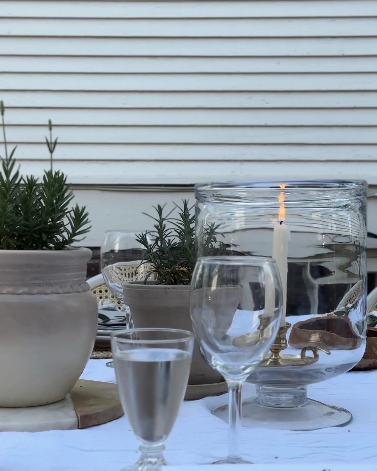 There is just something special about setting an outdoor table. 🌿 The ambiance, the evening breeze, and the comfort &amp; calm that the outside brings. 

Being able to gather around a table with those who matter to you is such a gift. And doing so o