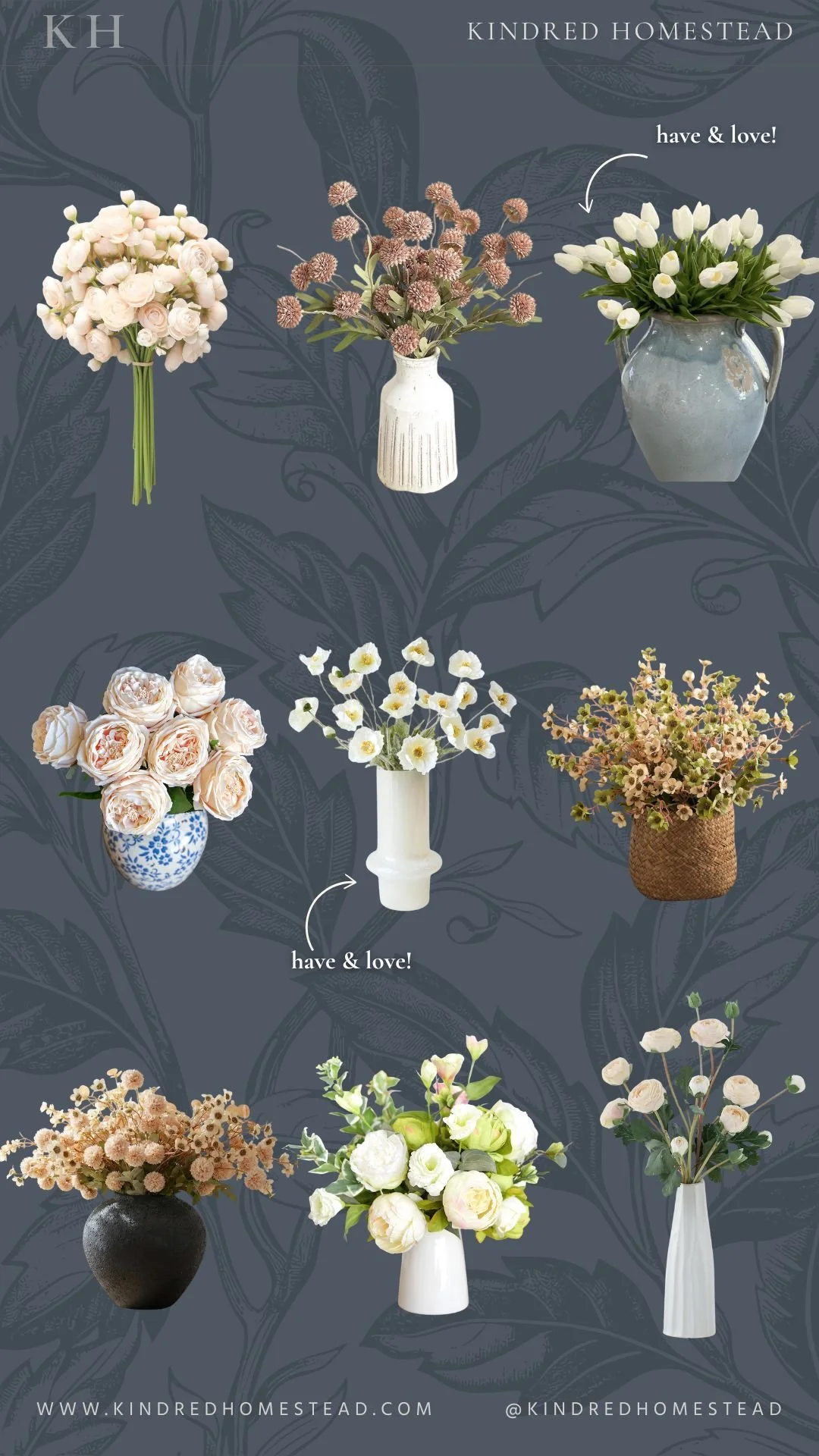 Best Real Touch Faux Florals from Amazon for a Timeless, Collected Home | Kindred Homestead