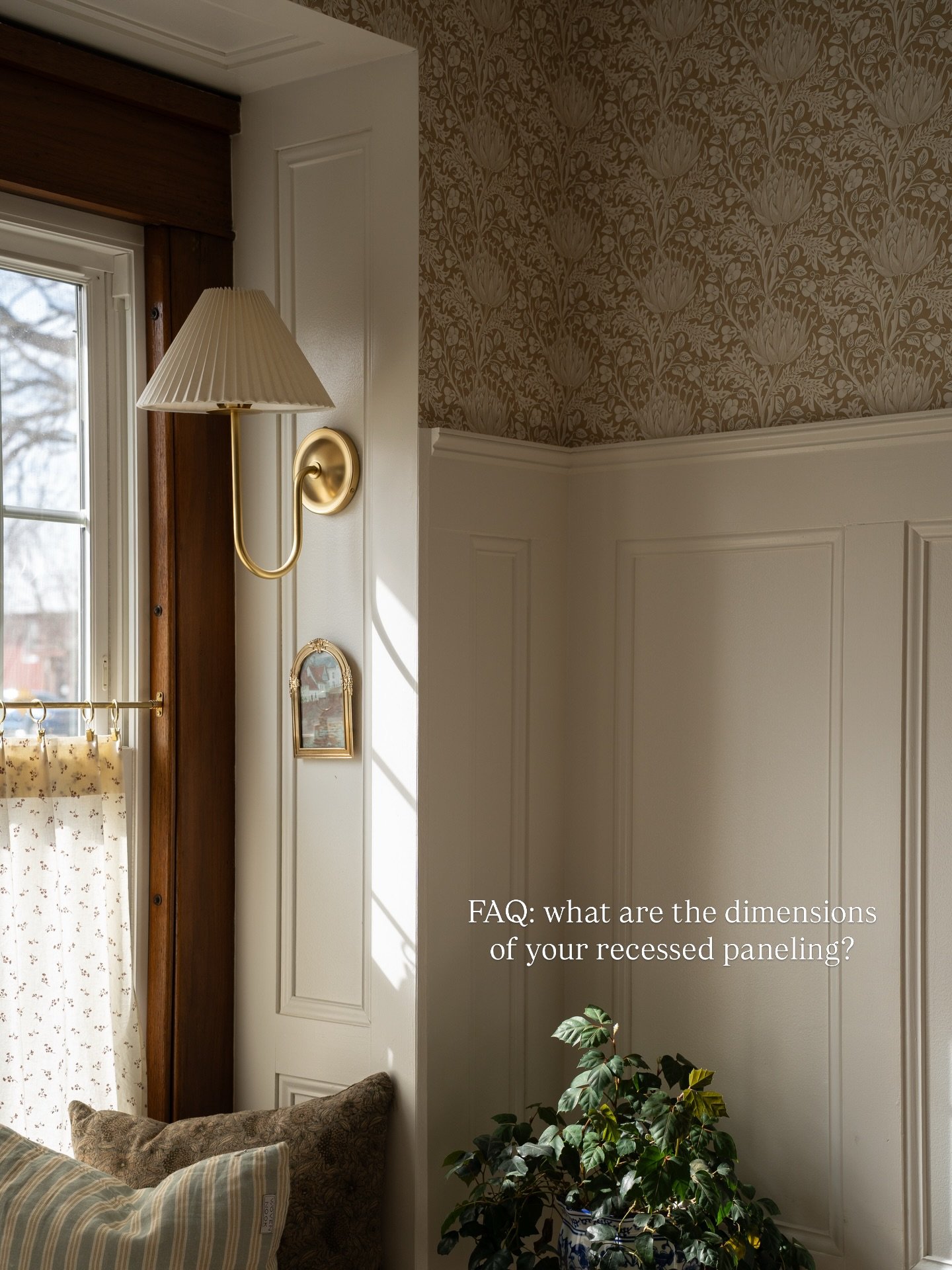 A question we get quite often: what are the dimensions of your dining room recessed paneling? 

We added this recessed paneling to our dining room in 2024 in an effort to give this space more depth and add additional charm. 

It was a beautiful room 