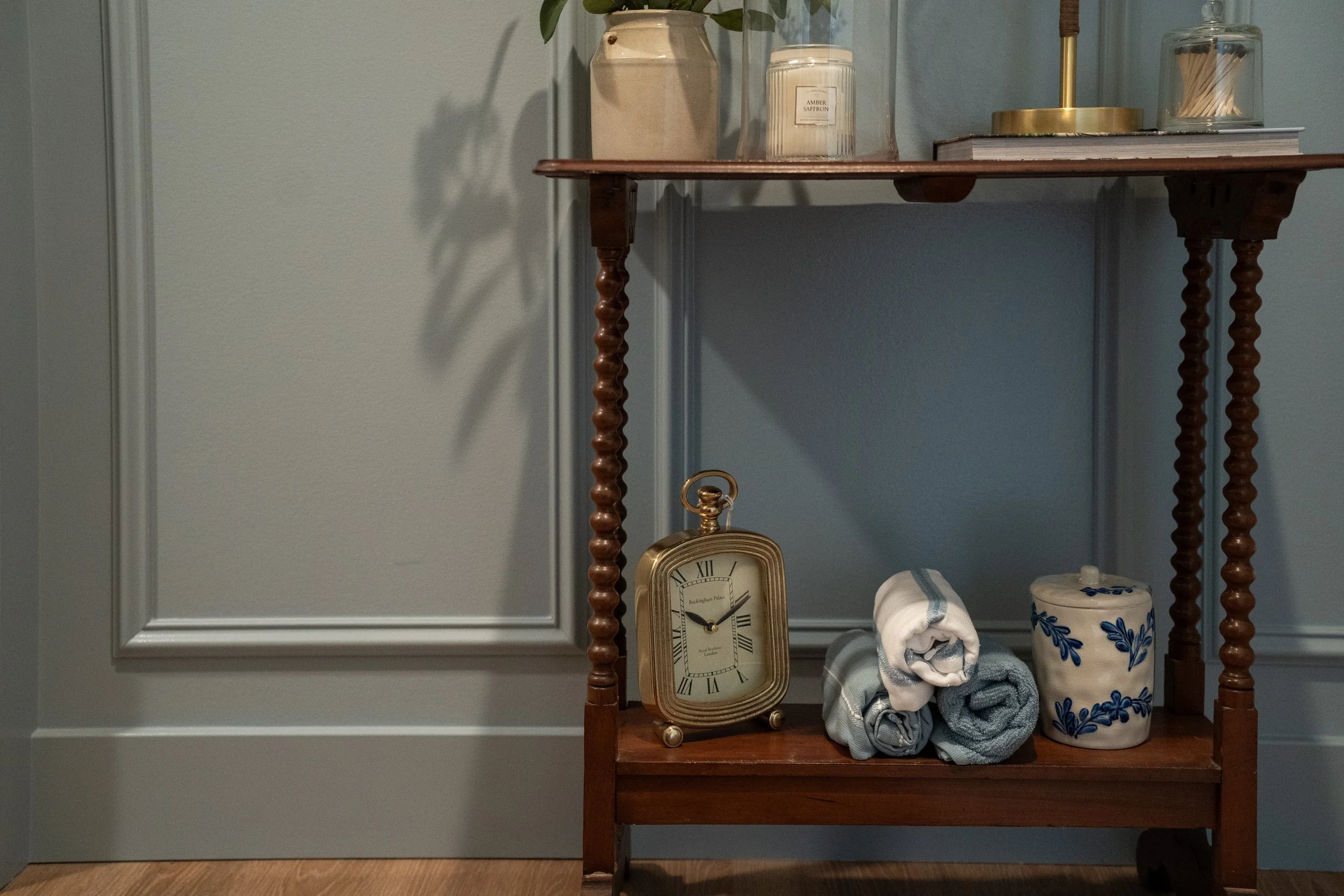 Vintage Inspired Bathroom Reno &amp; The Moody Blue Paint Color We Chose