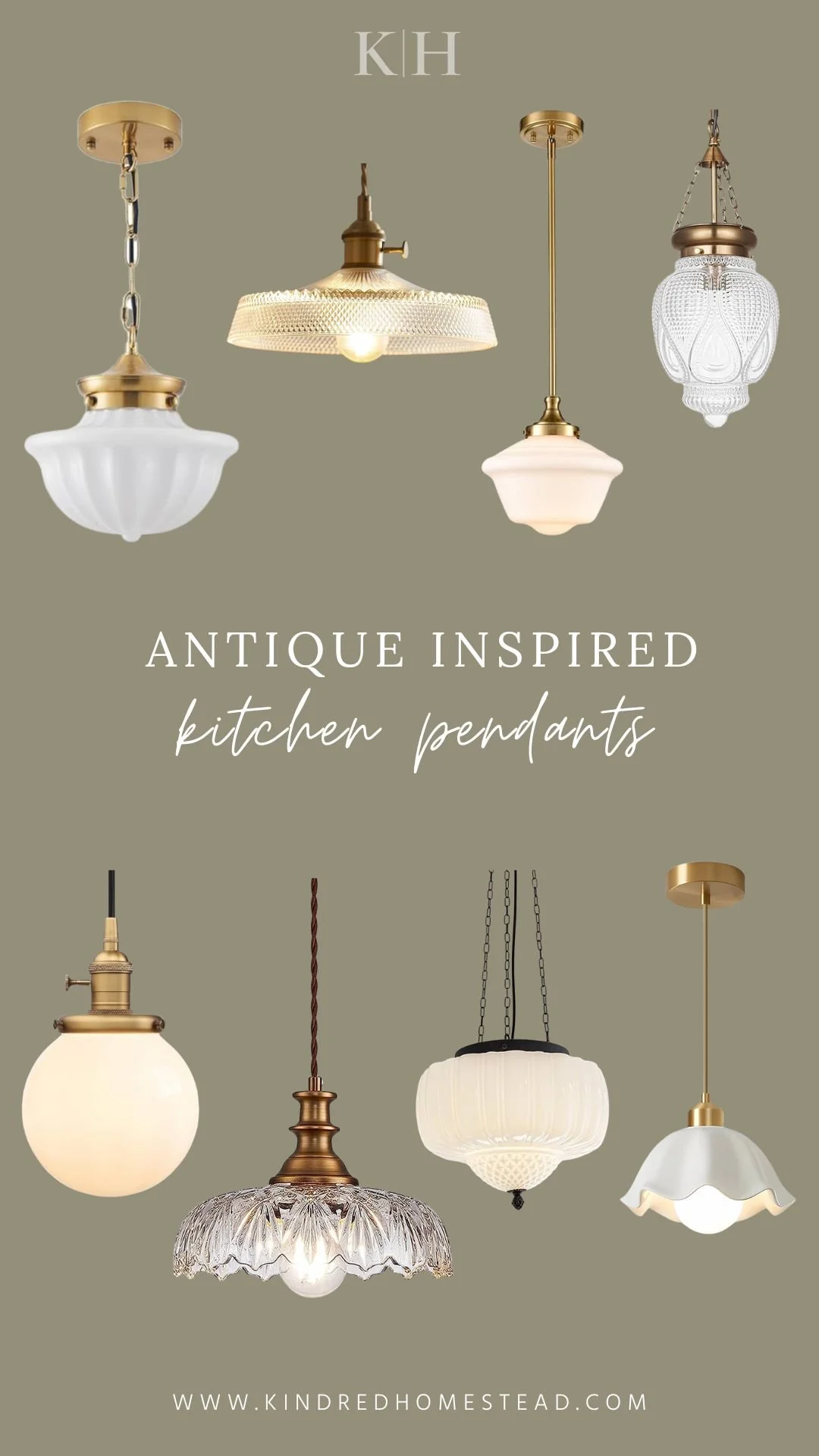 Antique Inspired: Kitchen Pendants — KINDRED HOMESTEAD