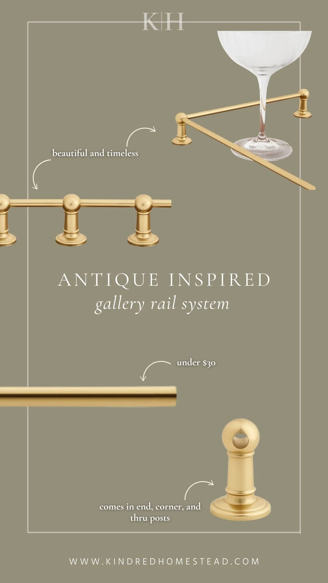 Antique inspired Gallery Rail System — KINDRED HOMESTEAD