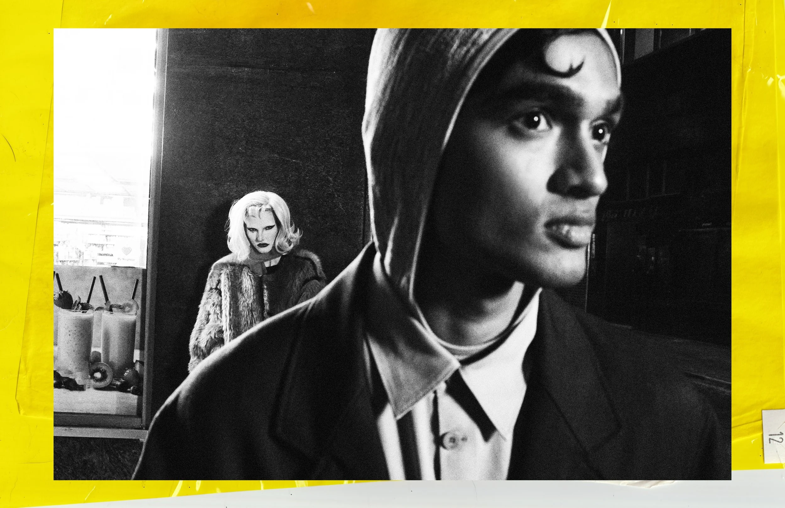 Directed by artist couple Sam Bates & Andrew White of Indie Studios, “Scenes from a Marriage” is a neo-noir art film that dissects the bitter end of love through a surrealist fashion lens. This photo for schon magaine features models on the streets.