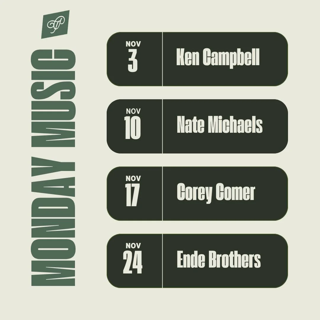 Join us for live music every Monday in November! We're starting off with Ken Campbell tonight from 5:30-8:30pm. Will we see you here? 🎶🎼