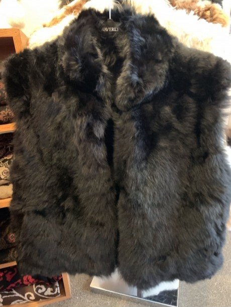 alpaca vest black womens reversible