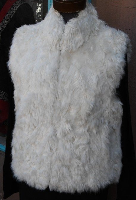 alpaca vest white womens reversible