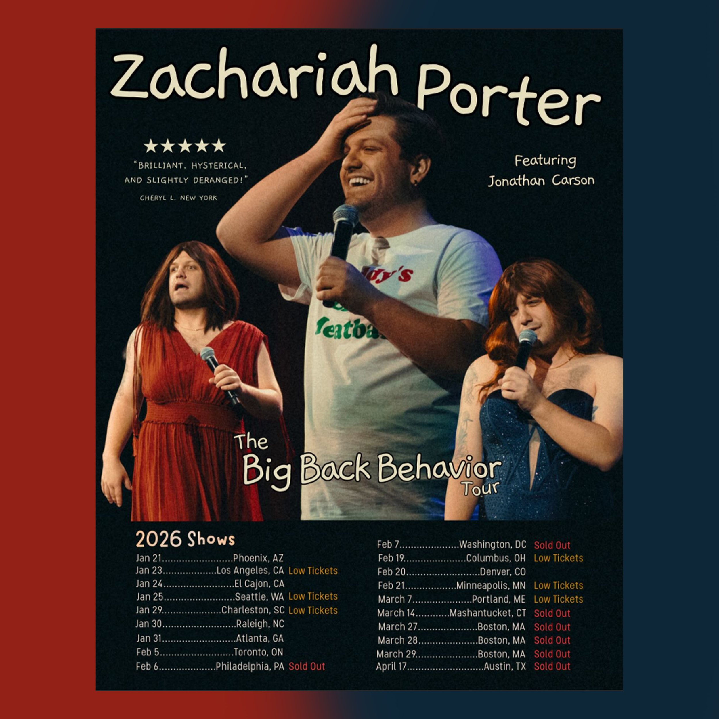 Zachariah Porter Tour Poster