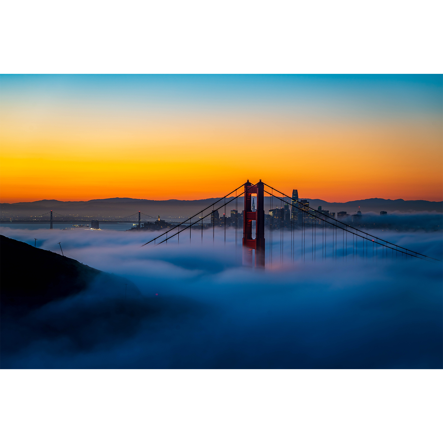Golden Gate Bridge SF Sunrise Blue Hour.png