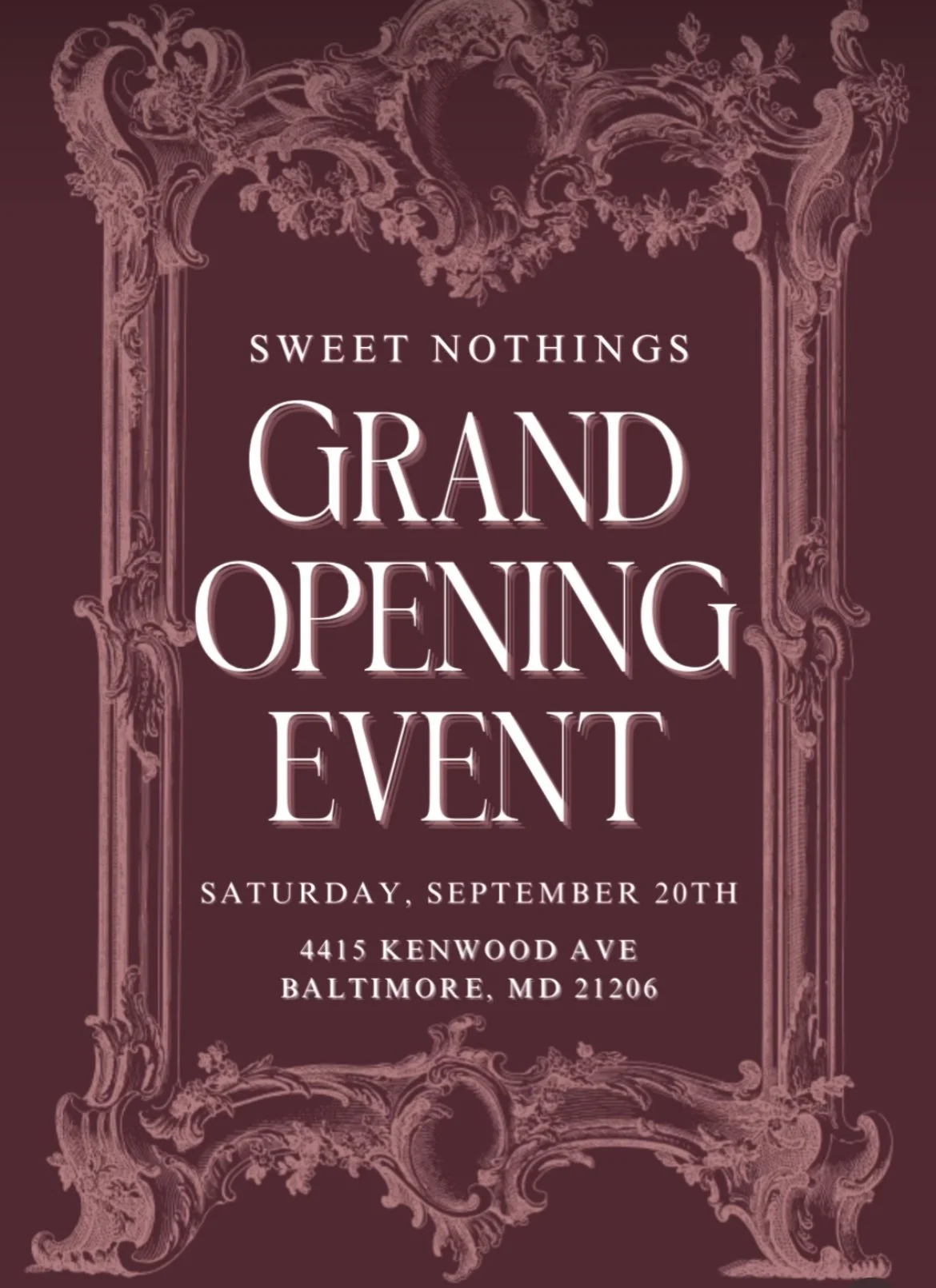 Sweet Nothings The Bookish Company ~ Grand Opening