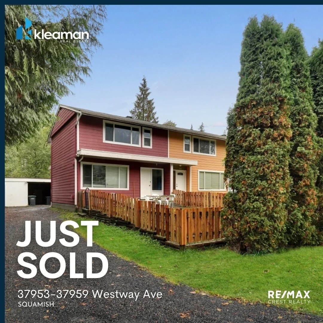 Starting the week off with MORE good news!⁠
*JUST SOLD*⁠
Squamish fully tenanted fourplex - 37953-37959 Westway Ave⁠
Listed at $2,499,000⁠
⁠
Listed by Gordon Kleaman⁠
RE/MAX Crest Realty⁠
⁠
#yvrrealestate #vancouverrealestate #realestateinvesting #va