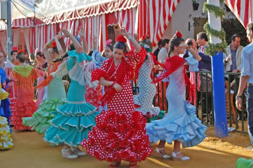 The April Fair in Seville, Spain