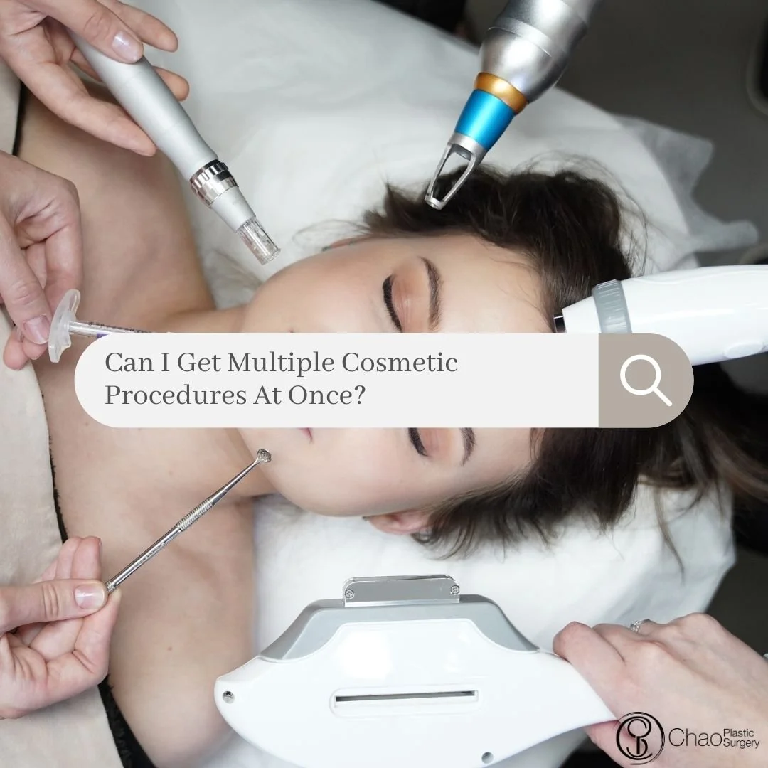Many patients benefit from combining procedures to achieve comprehensive results while minimizing total downtime and costs. At Chao Plastic Surgery, Dr. Chao carefully evaluates each case to determine when procedure combinations are safe and benefici