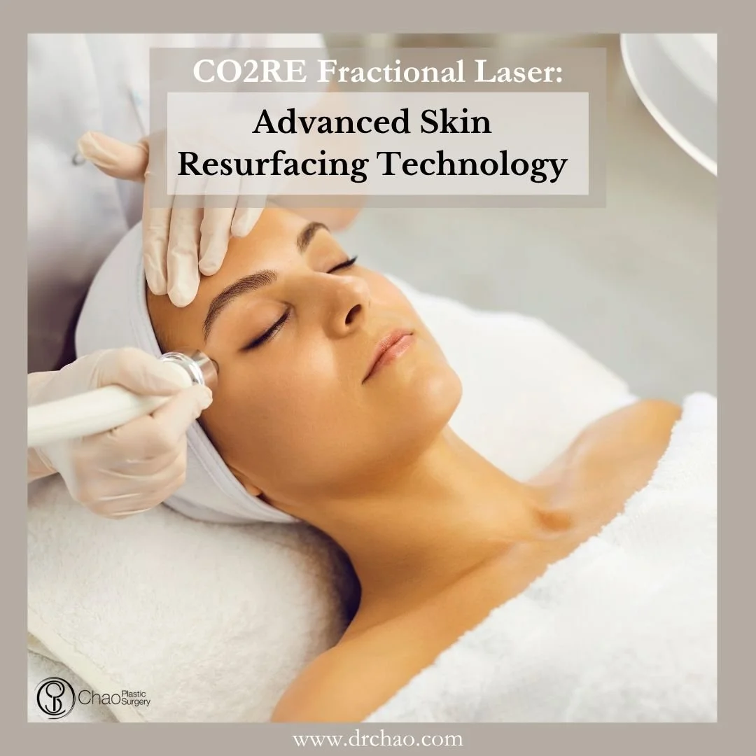 Experience the transformative power of CO2RE fractional laser resurfacing at Chao Plastic Surgery. This advanced technology precisely targets damaged skin layers while preserving surrounding healthy tissue, promoting natural healing and regeneration 