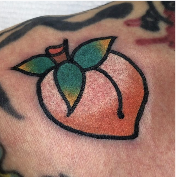 peach tattoos  Peach tattoo Aesthetic tattoo Traditional tattoo art