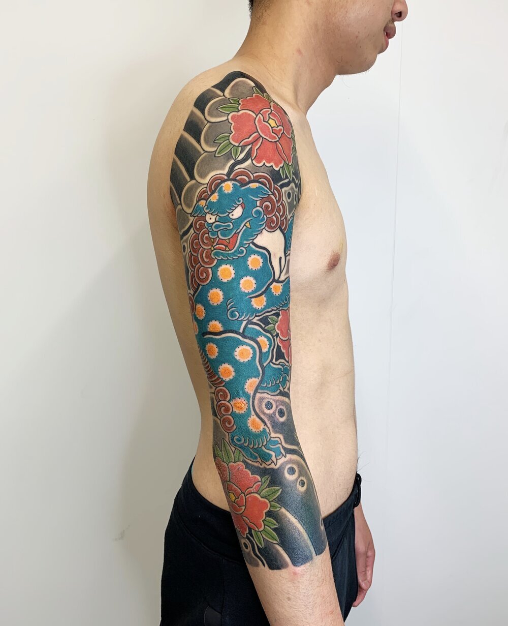 Tattoo of Asian Sleeves Dragons