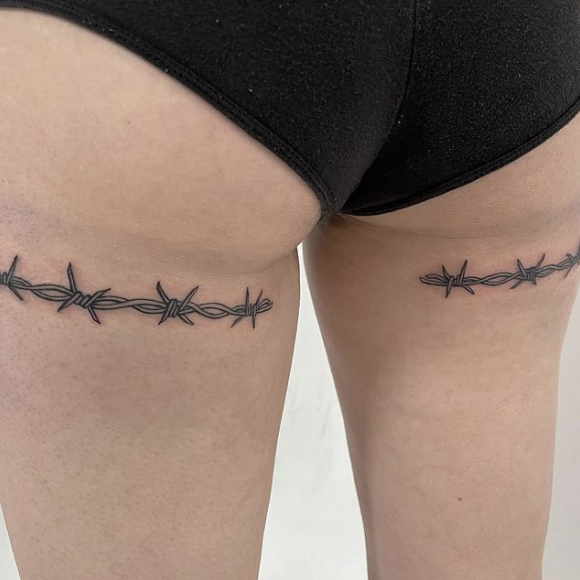 Barbed wire tattoo