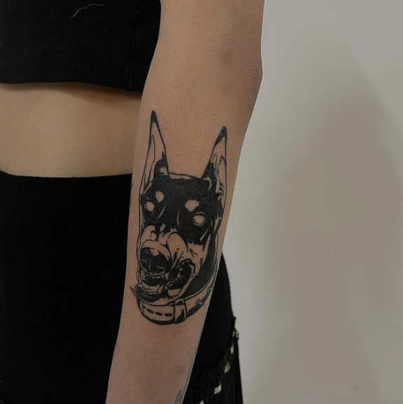 Doberman tattoo