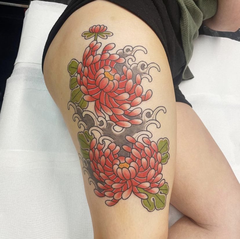 Chrysanthemum Flower Tattoo - Best Tattoo Ideas Gallery