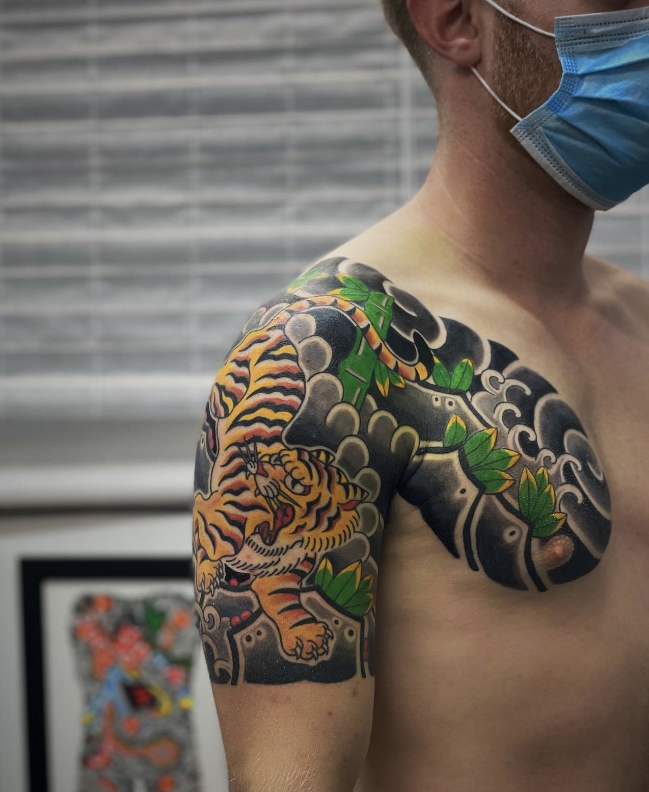 Furious Tiger japanese tattoo on leg  Best Tattoo Ideas Gallery