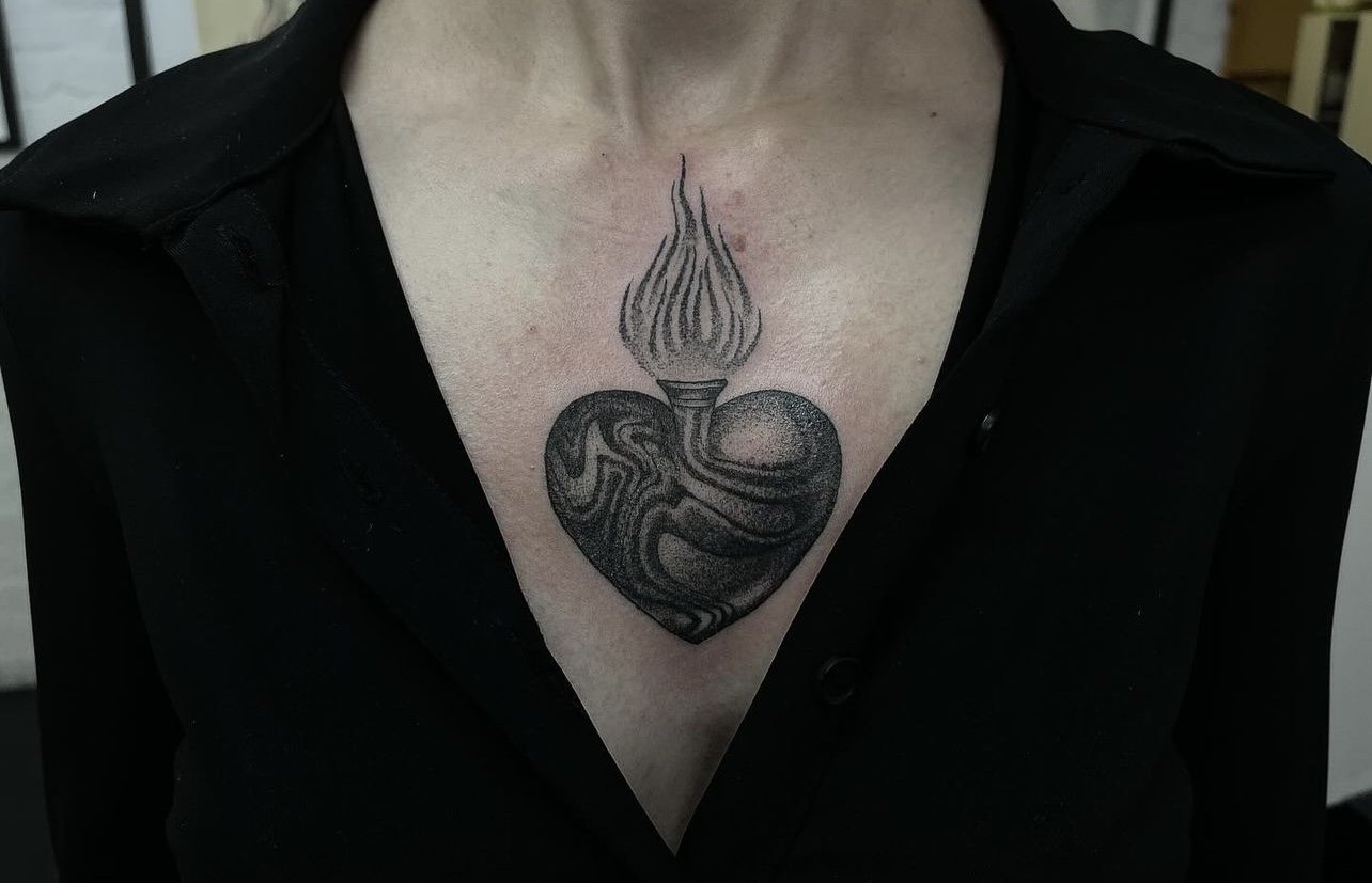 Sacred heart tattoo