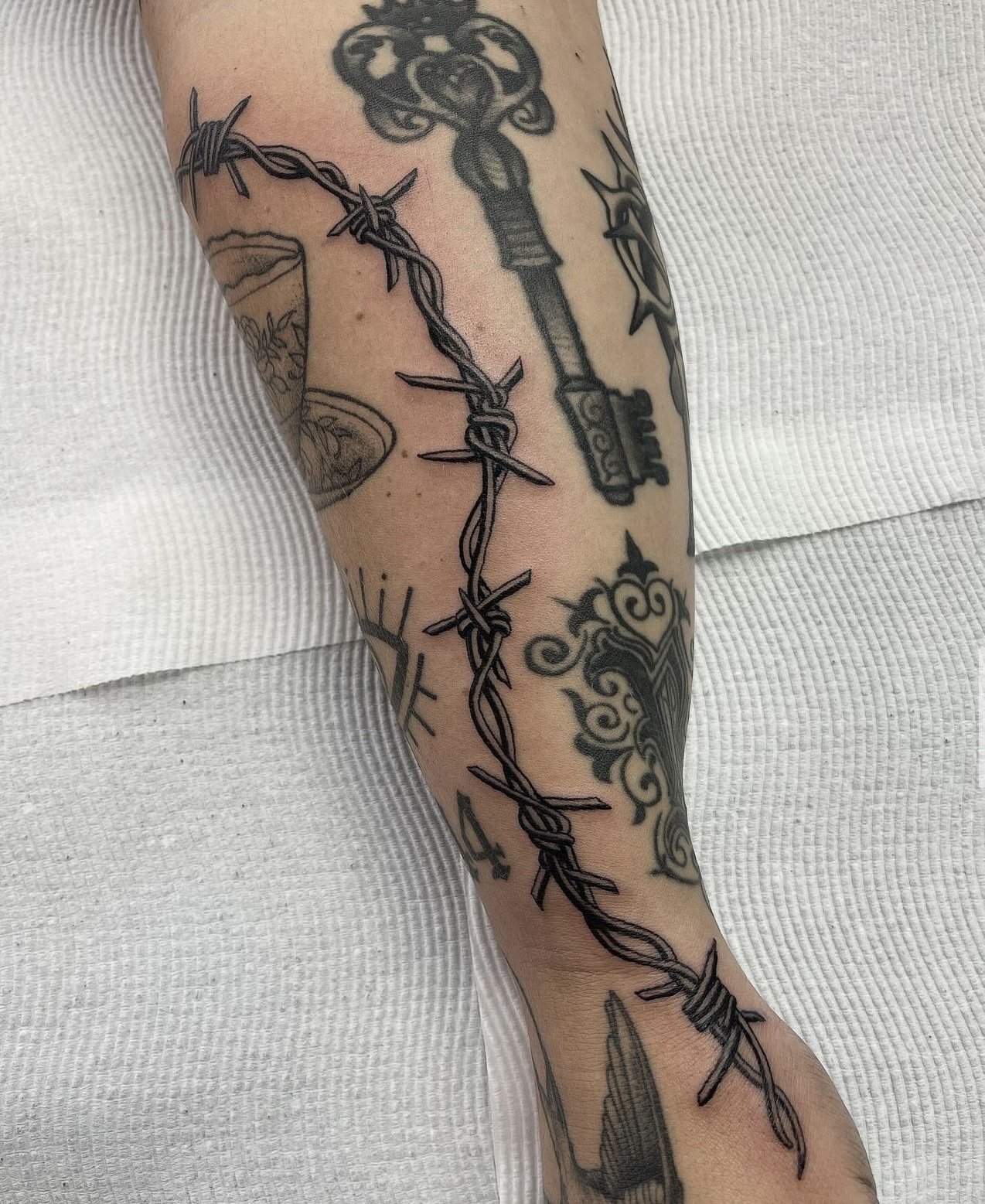 Barbed wire tattoo