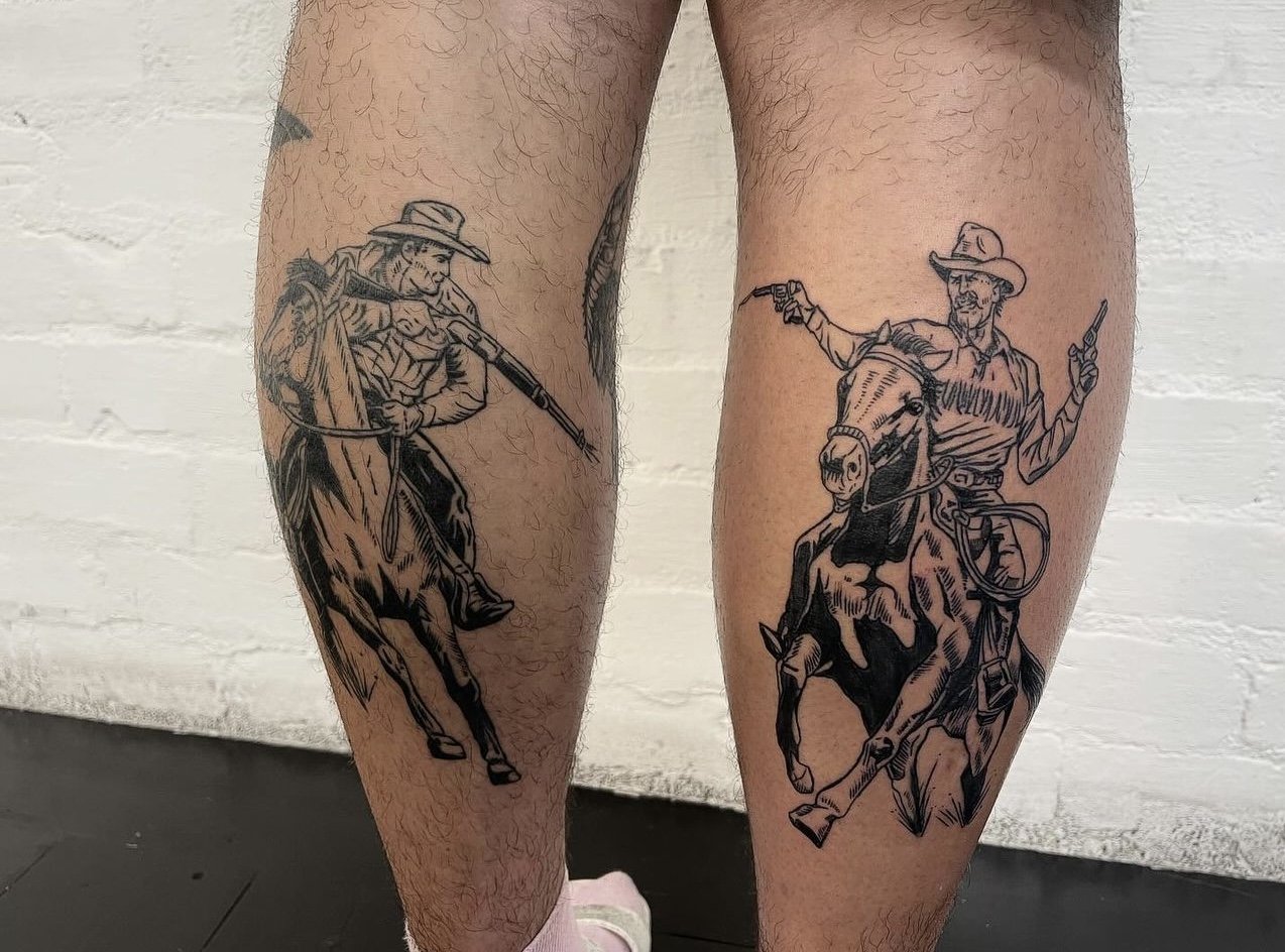 Cowboy Wildwest Rodeo Tattoo