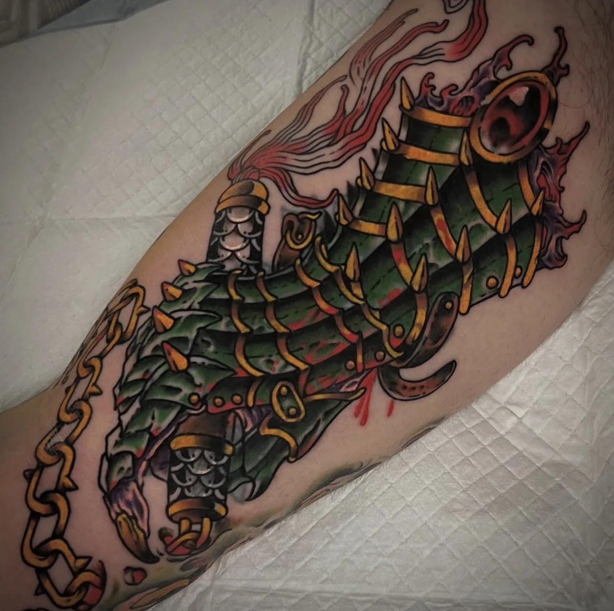 Traditional Medieval Gauntlet Tattoo