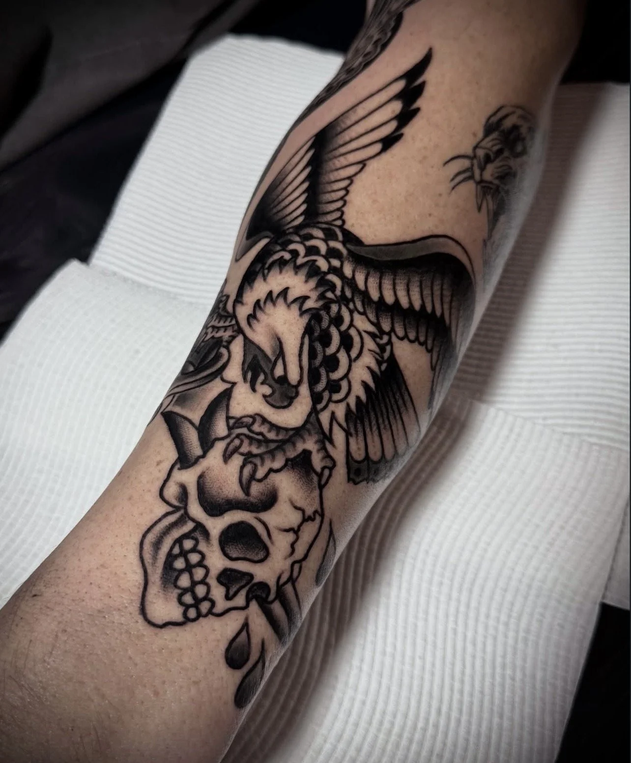 American Traditional Eagle Tattoo