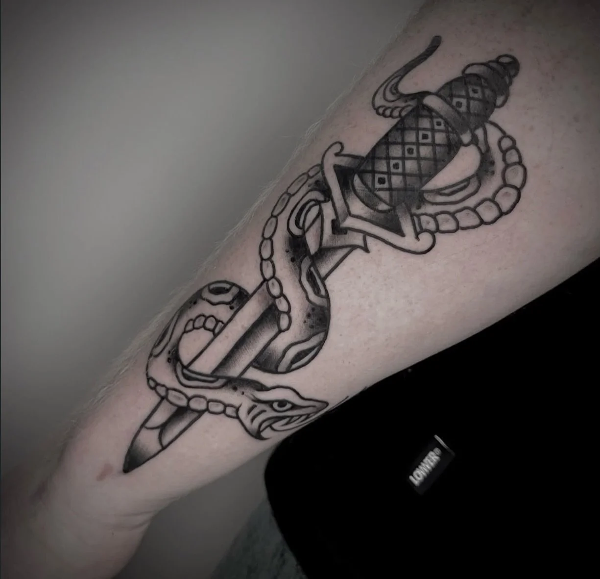 Classic snake and dagger by @lasttengu 

Leo has heaps of trad and neo trad flash ready to go! Get in touch to book:

info@sunsettattoo.co.nz
www.sunsettattoo.co.nz

#sunsettattoonz #aucklandtattoo #traditionaltattoo #daggertattoo #tradtattoo