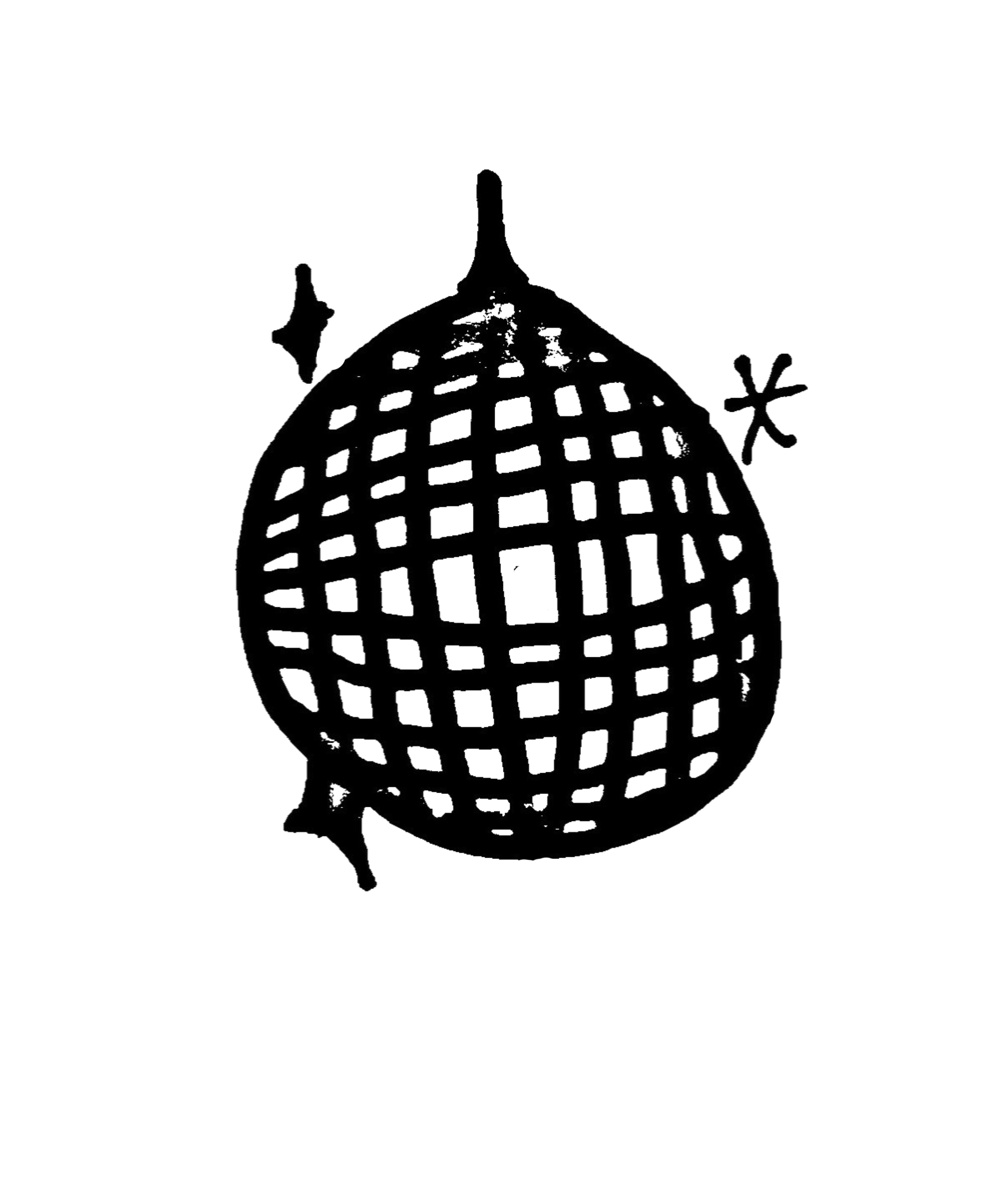 Disco Ball Illustration with Sparkle Details.